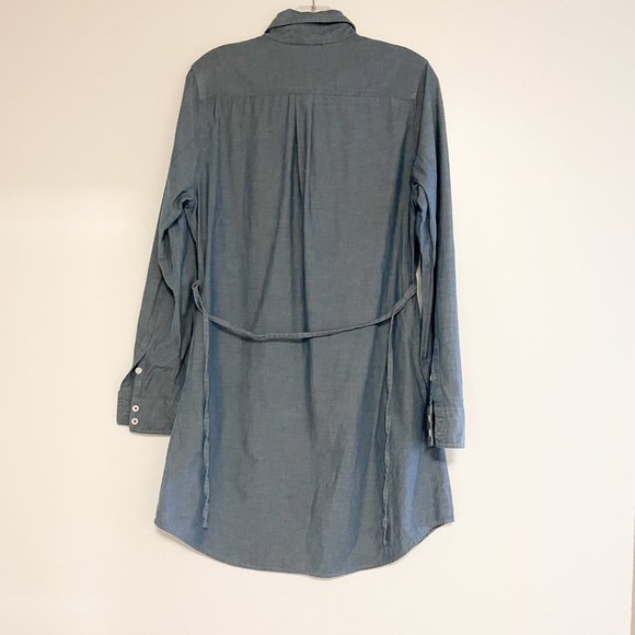 Patagonia Chambray Shirt Dress Long Sleeve Sz 10 - Picture 4 of 6